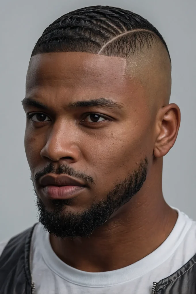 Bald Fade with WavesShort waves with high