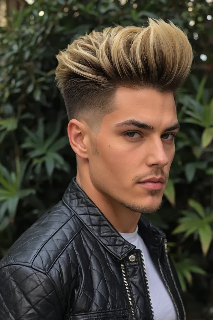 Blowout Top Temple Fade SidesVoluminous blow