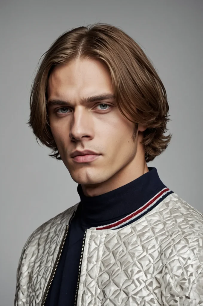 Bob Cut with Middle Part White American male