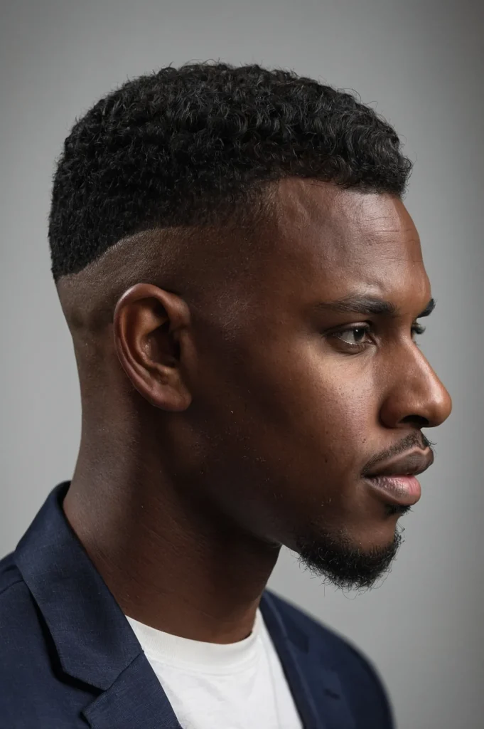 BrushedForward Fringe Clean TaperA Black man