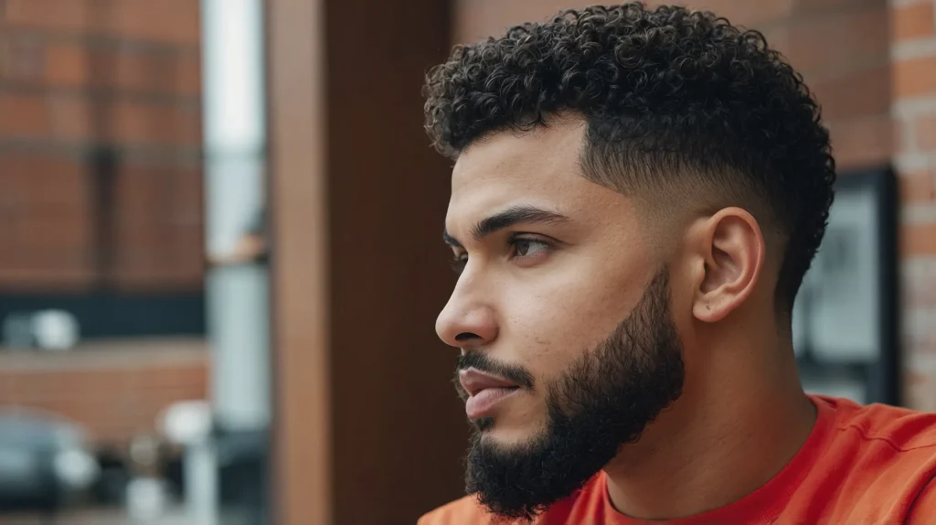 Burst Fade Curly Hair