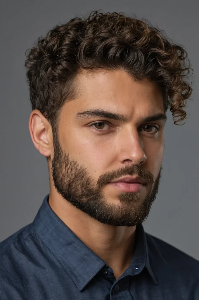 BurstInspired Curly Blowout TaperMan with bu