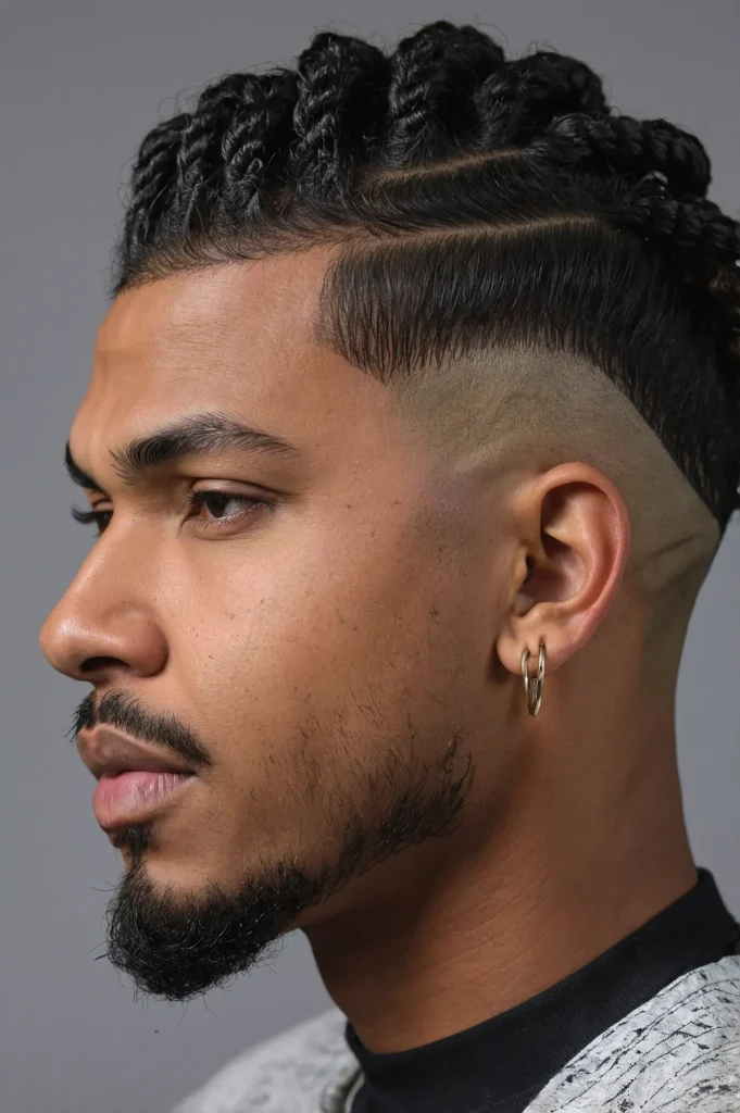 Burst Bald Fade with TwistsBurststyle bald fa