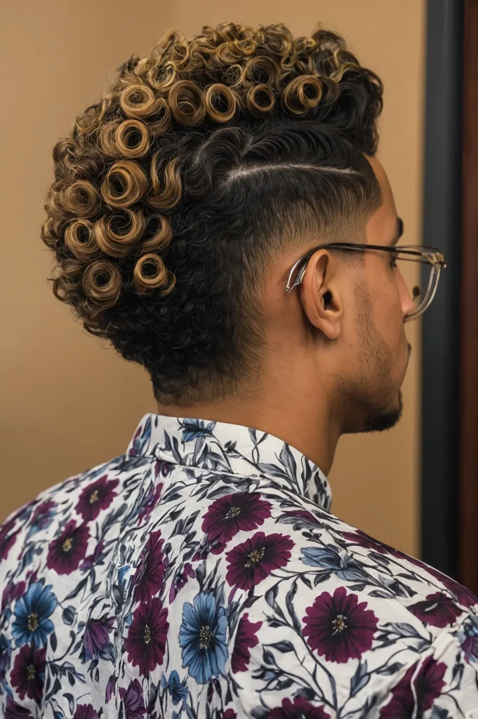 Burst Fade Freeform CurlsFreeform curls with