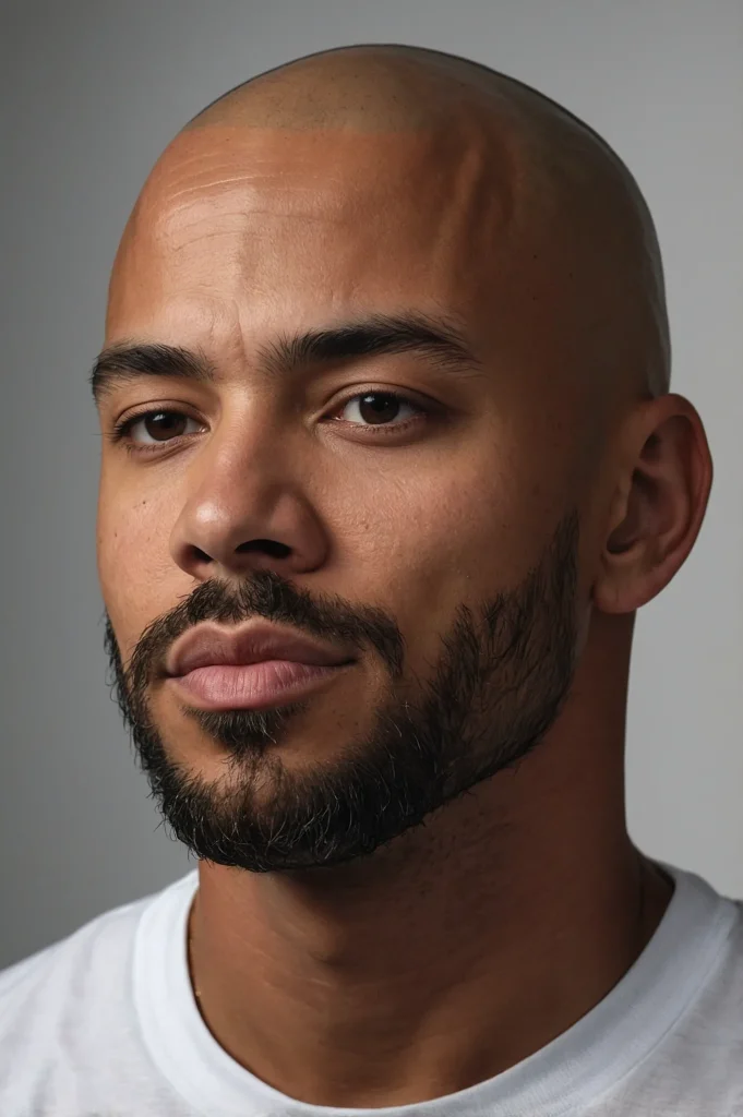 Classic Bald Fade with Clean FinishTimeless b