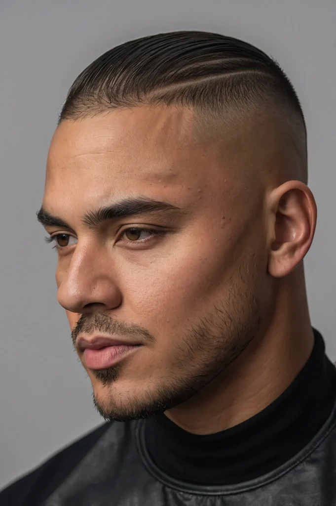 Classic Bald Fade with Clean FinishTimeless b