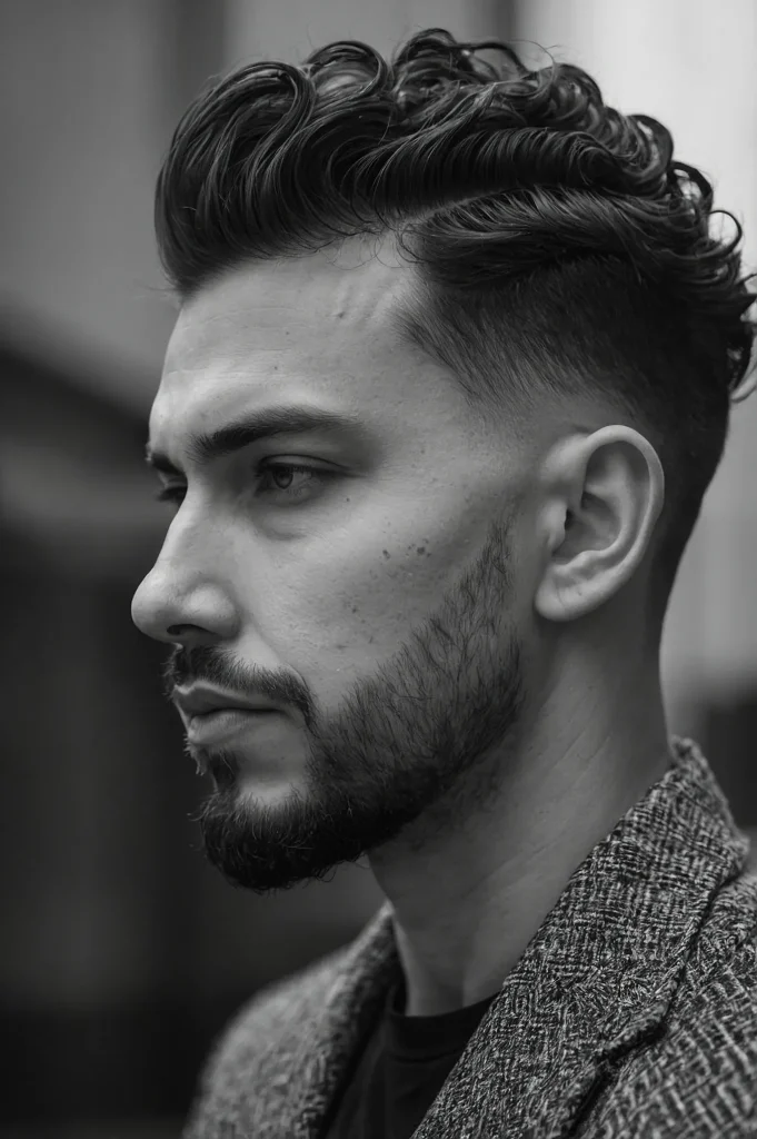 Curls Blowout Sides with Neck FadeMan with b