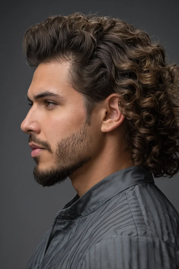 Curly Blowout with Low Taper FadeVoluminous c