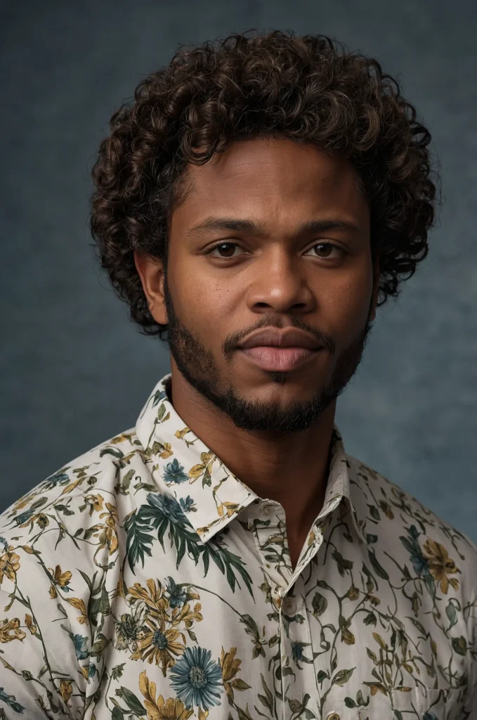 Curly EdgarUltrarealistic photo of a single B
