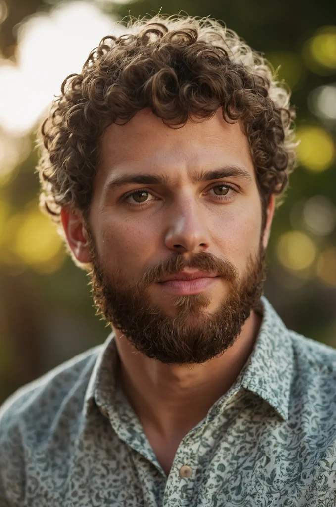Curly PixieWhite American man with a curly pi