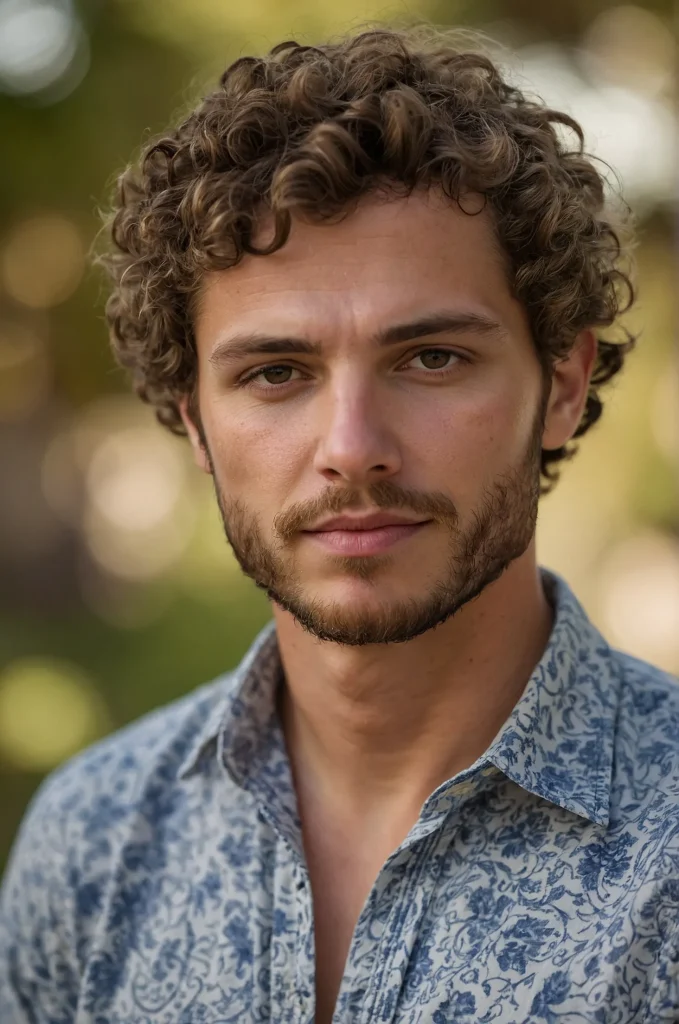 Curly PixieWhite American man with a curly pi