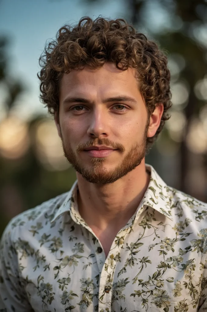 Curly PixieWhite American man with a curly pi