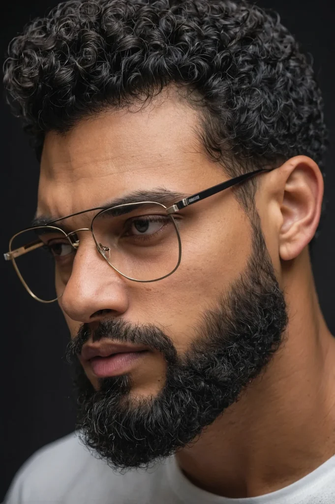 Curly Temple Blowout Neck TaperMan with curl