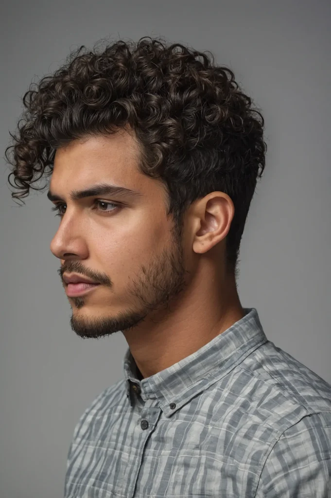 Curly Top with Burst Low TaperMan with curly
