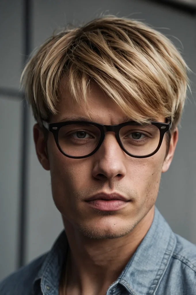 Curved Fringe Tapered TempleA man with curve