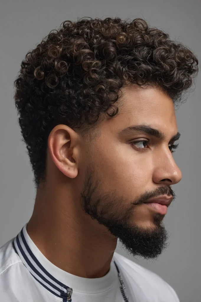 Defined Twist Curls with Tapered SidesMan wit
