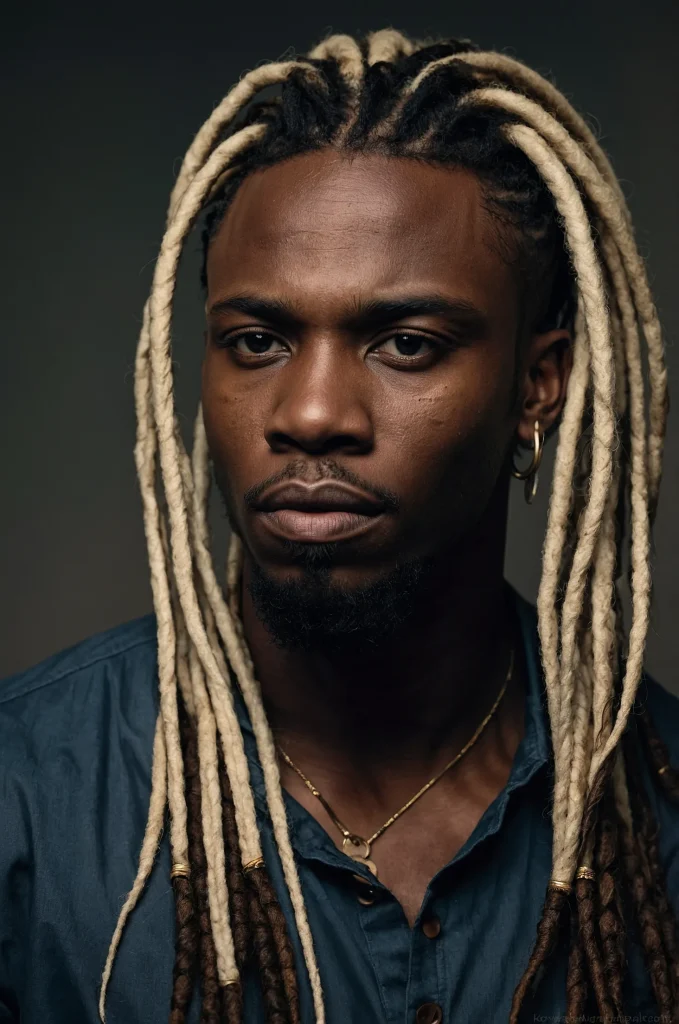 Dreadlock Warrior Cut Black male model with