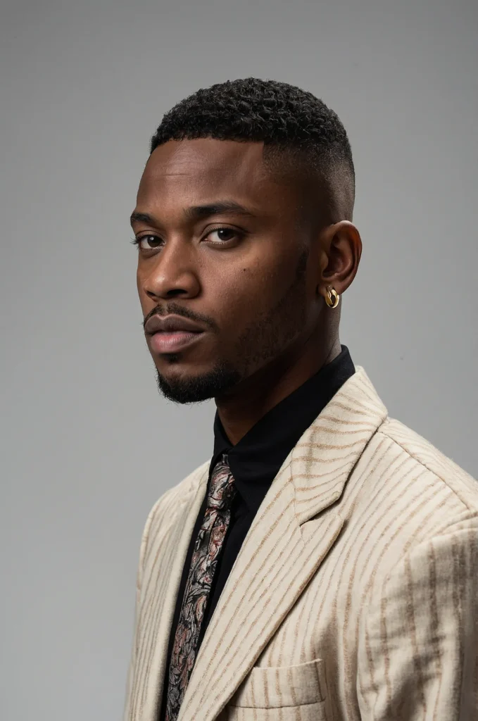 Drop Fade EdgarPortrait of a single Black man