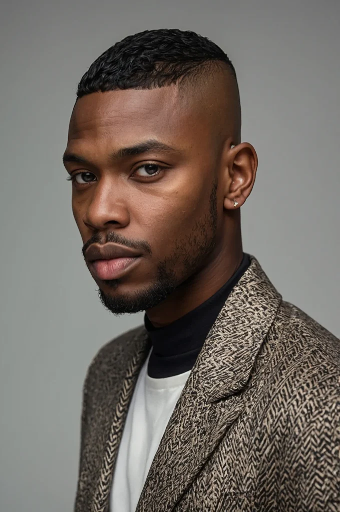 Drop Fade EdgarPortrait of a single Black man