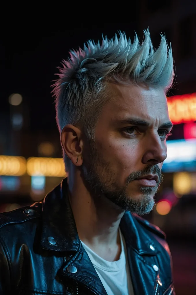 Edgy Spiky PixiePortrait of a single white Am