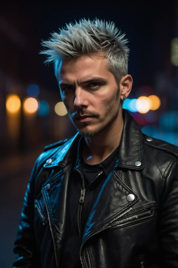 Edgy Spiky PixiePortrait of a single white Am
