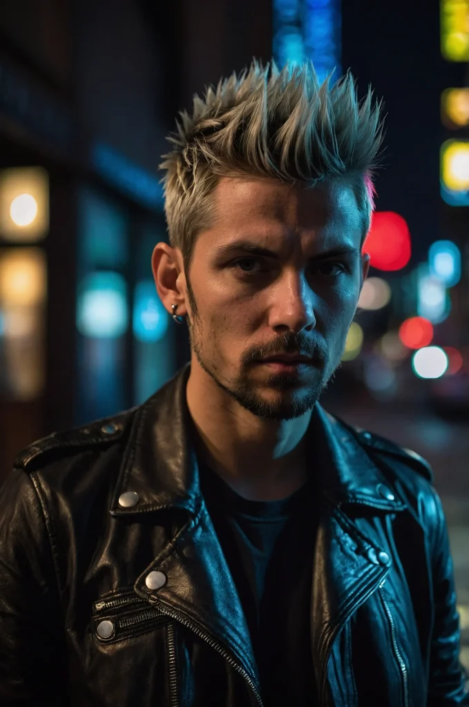 Edgy Spiky PixiePortrait of a single white Am