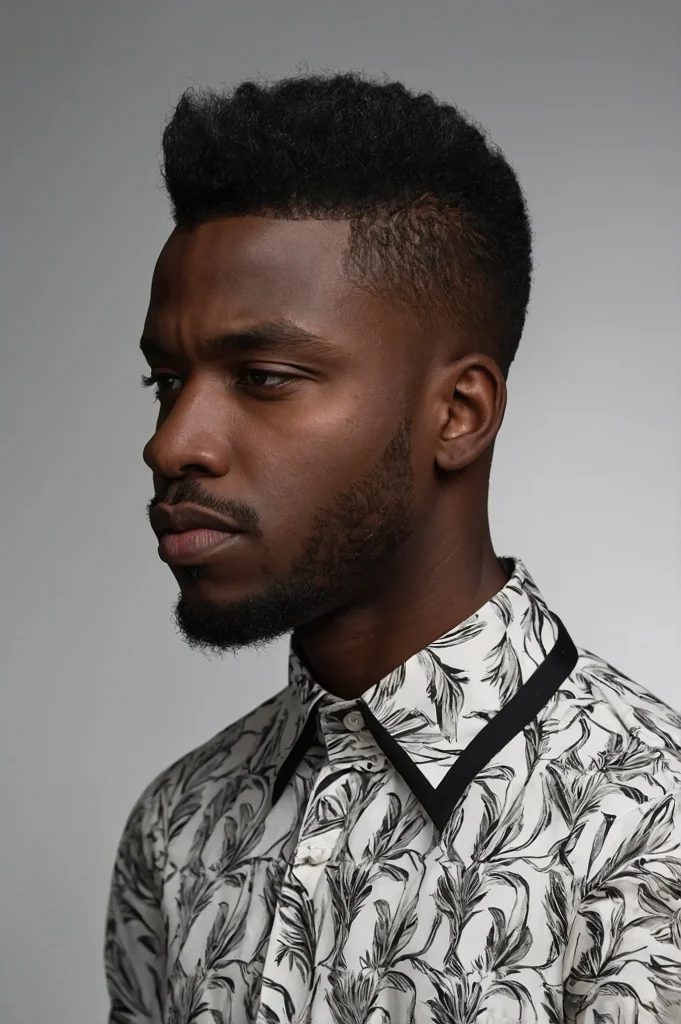 Feathered Ends Sharp Taper LinesA Black man