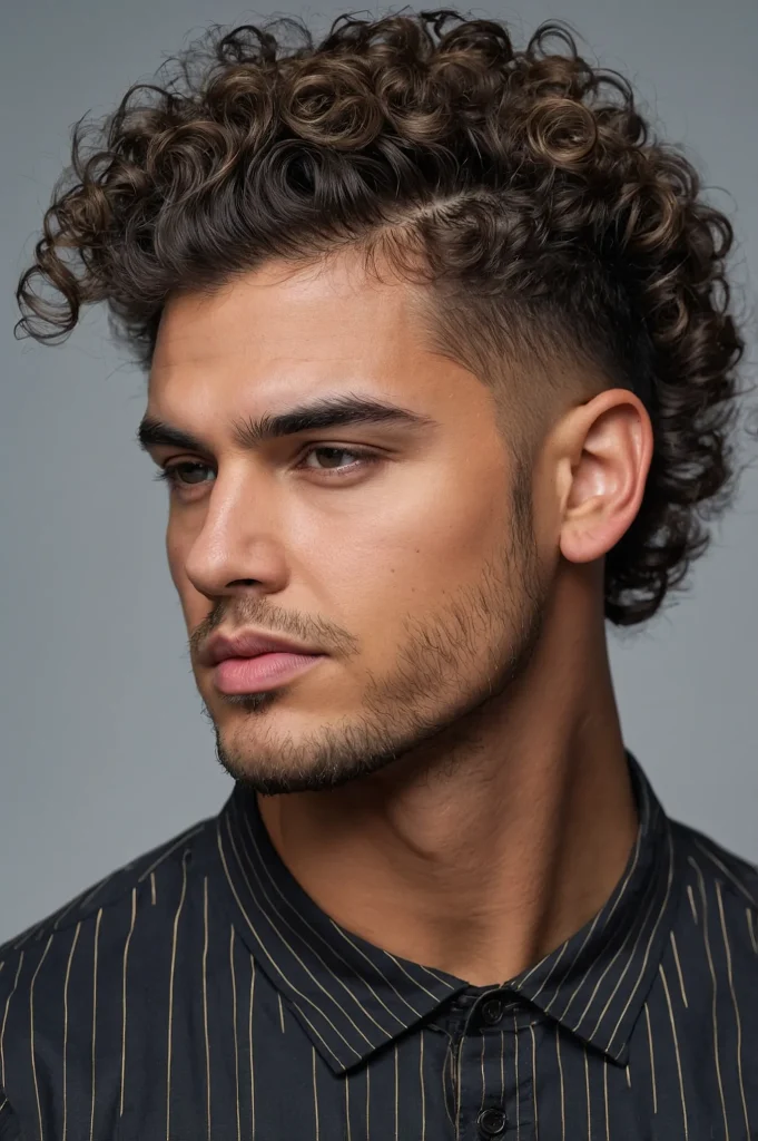 Fluffy Curls Burst Fade LineUpVoluminous cu