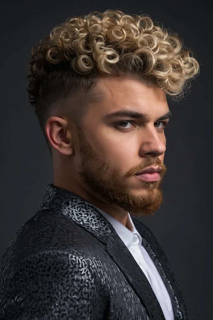 Fluffy Curls Burst Fade LineUpVoluminous cu