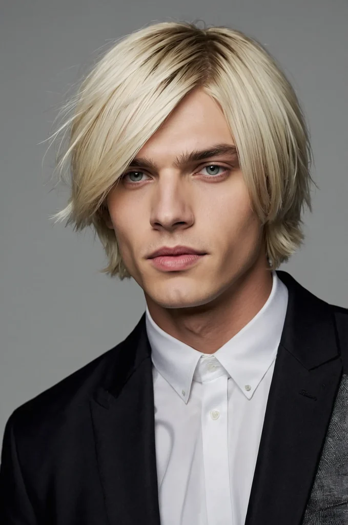 Graduated Bob Cut White American male model