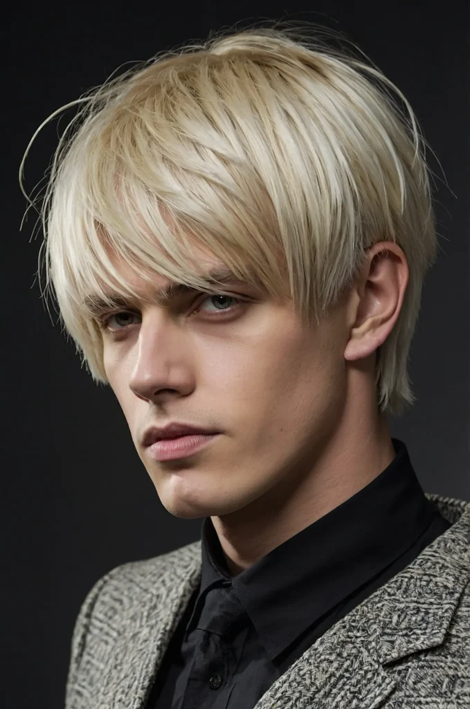 Graduated Bob Cut White American male model