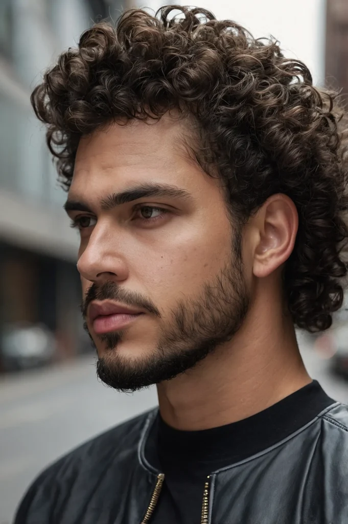HighDensity Curls Neck TaperMan with thick h