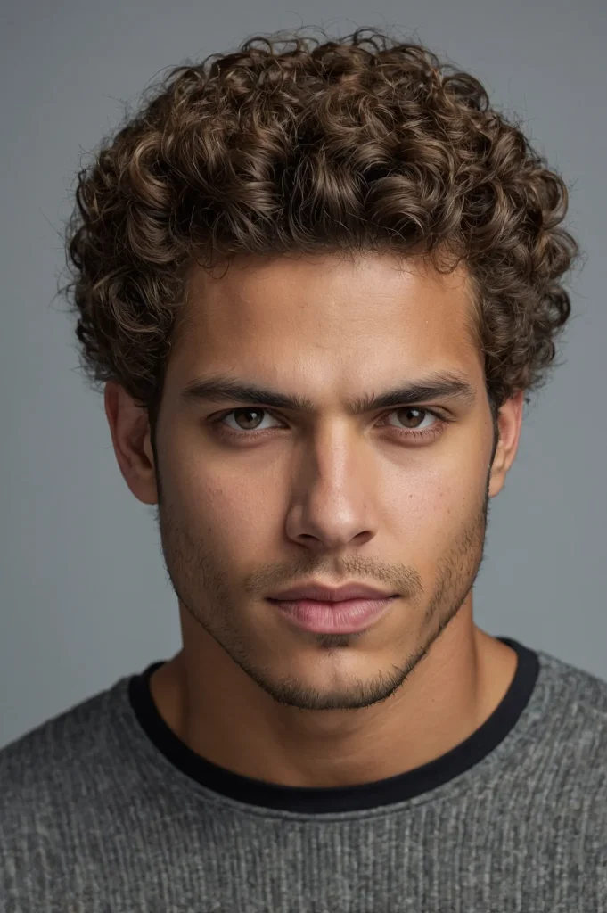 HighDensity Curls Subtle TaperMan with thick