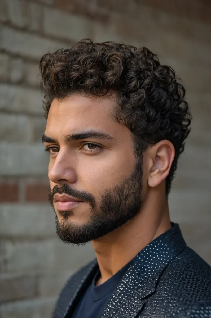HighDensity Curls Subtle TaperMan with thick