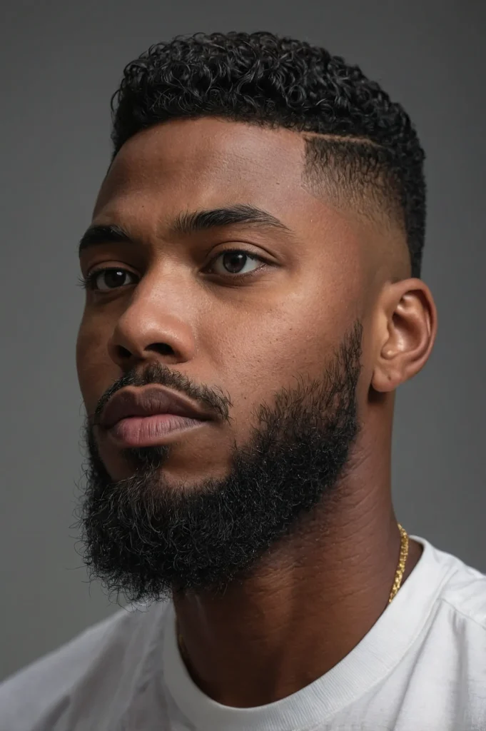 HighTop Fade with Temple TaperBlack man with