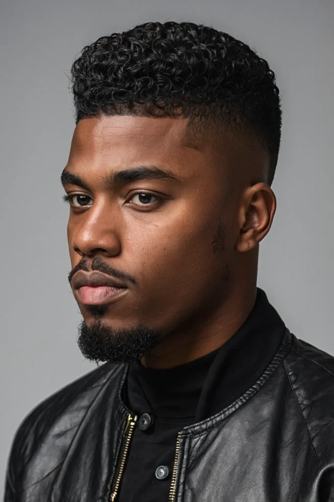HighTop Fade with Temple TaperBlack man with