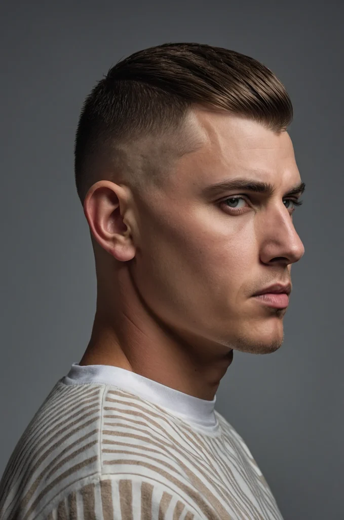 Leonardo Kino XL Skin Fade Caesar CutUltrarealistic studio p