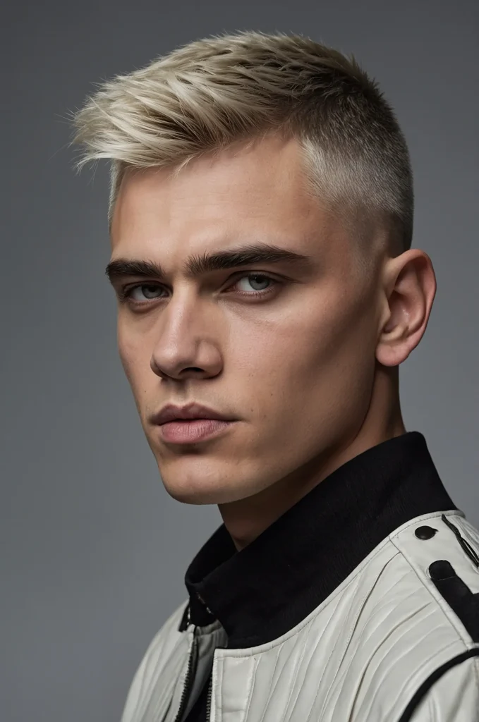 Leonardo Kino XL Skin Fade Caesar CutUltrarealistic studio p