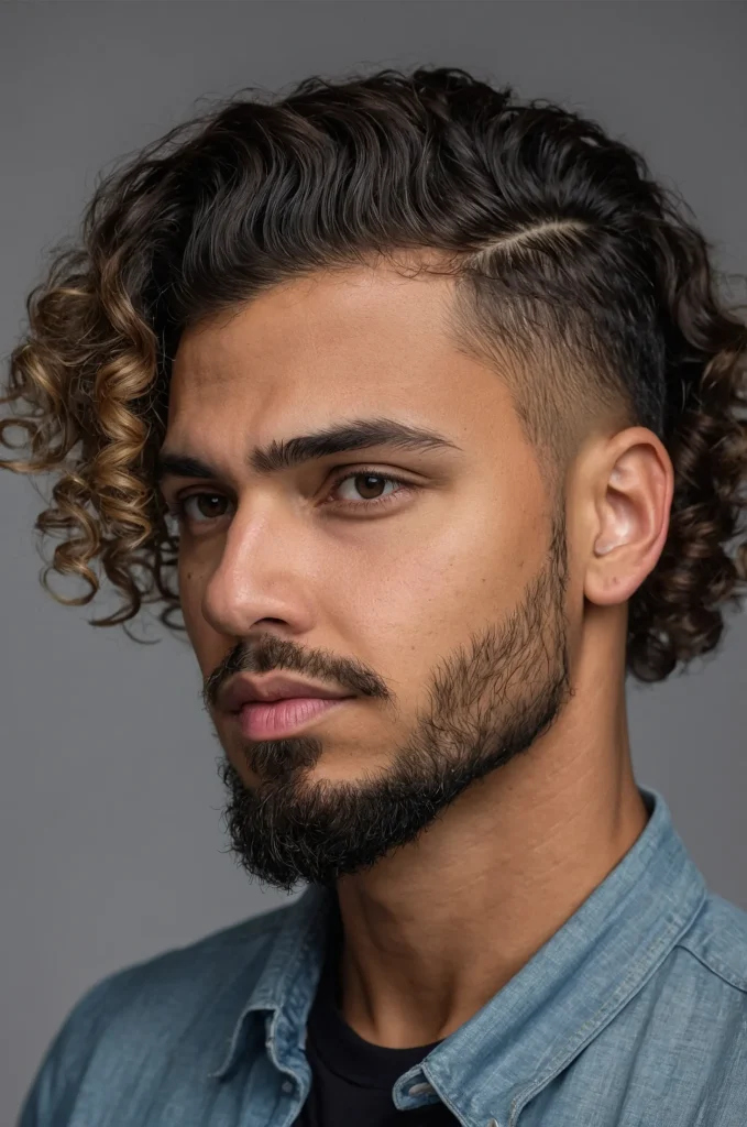 Low Fade Curly Drop FadeHighresolution portr