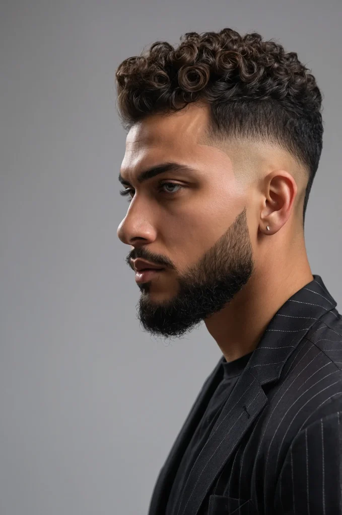 Low Fade Finger Coil CurlsUltrarealistic po