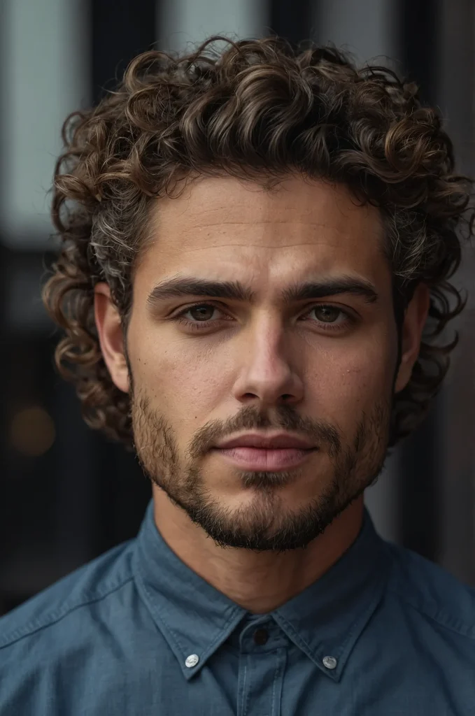 Low Fade Loose Curly TopUltradetailed portr