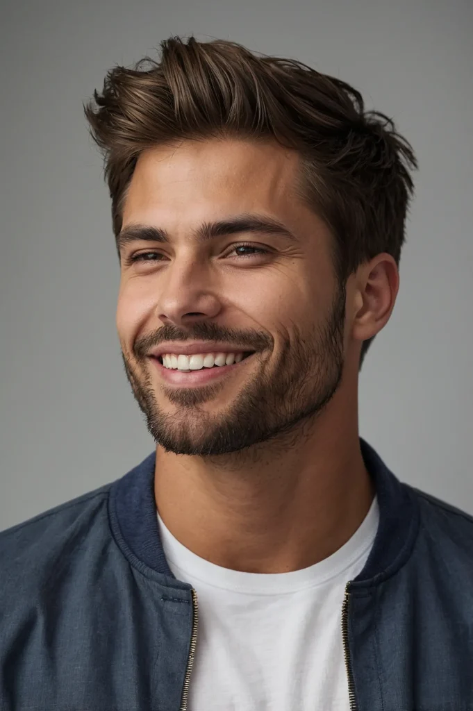 Low Taper with Textured Straight LayersA man