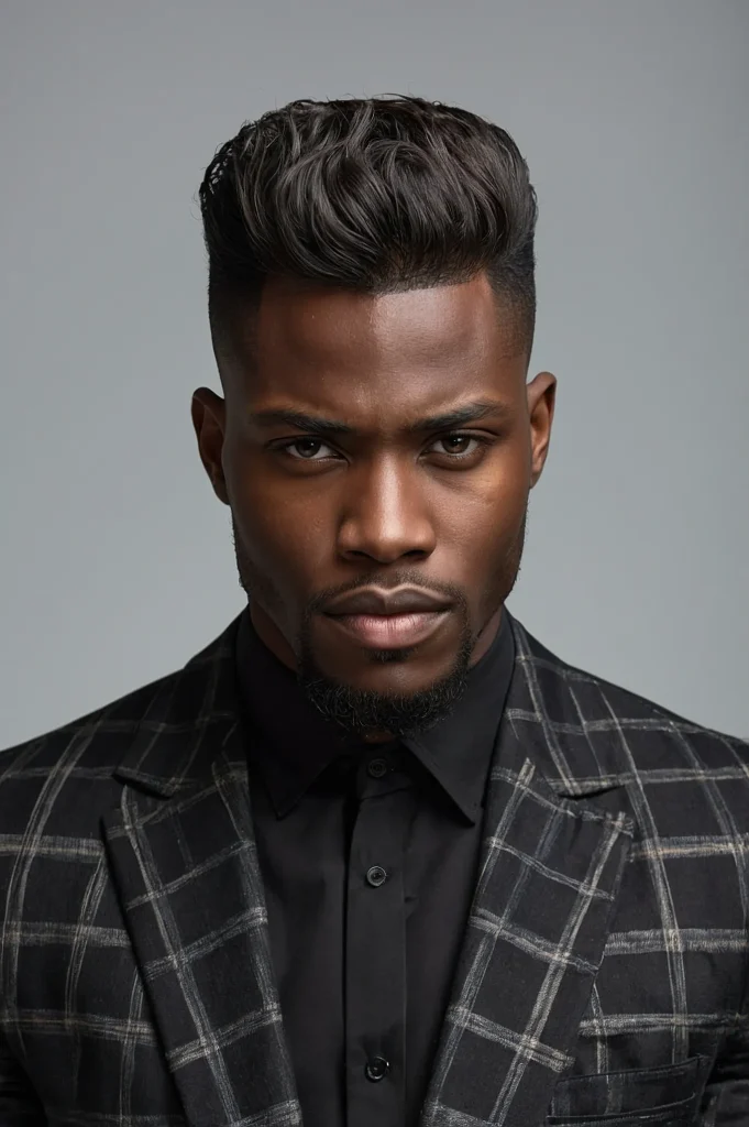 Modern Pompadour Low Taper EdgesA Black man
