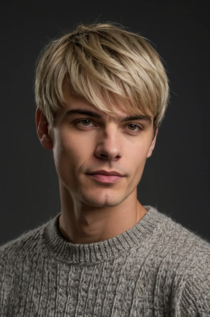 Pixie with BangsWhite American man with a pix