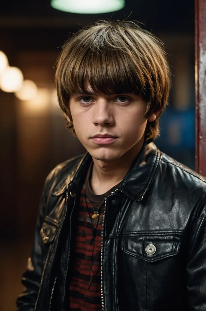 Shaggy Bowl CutUltrarealistic image of a sing