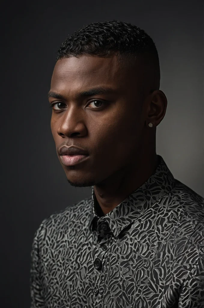 Short Warrior Crop Black male model with a s