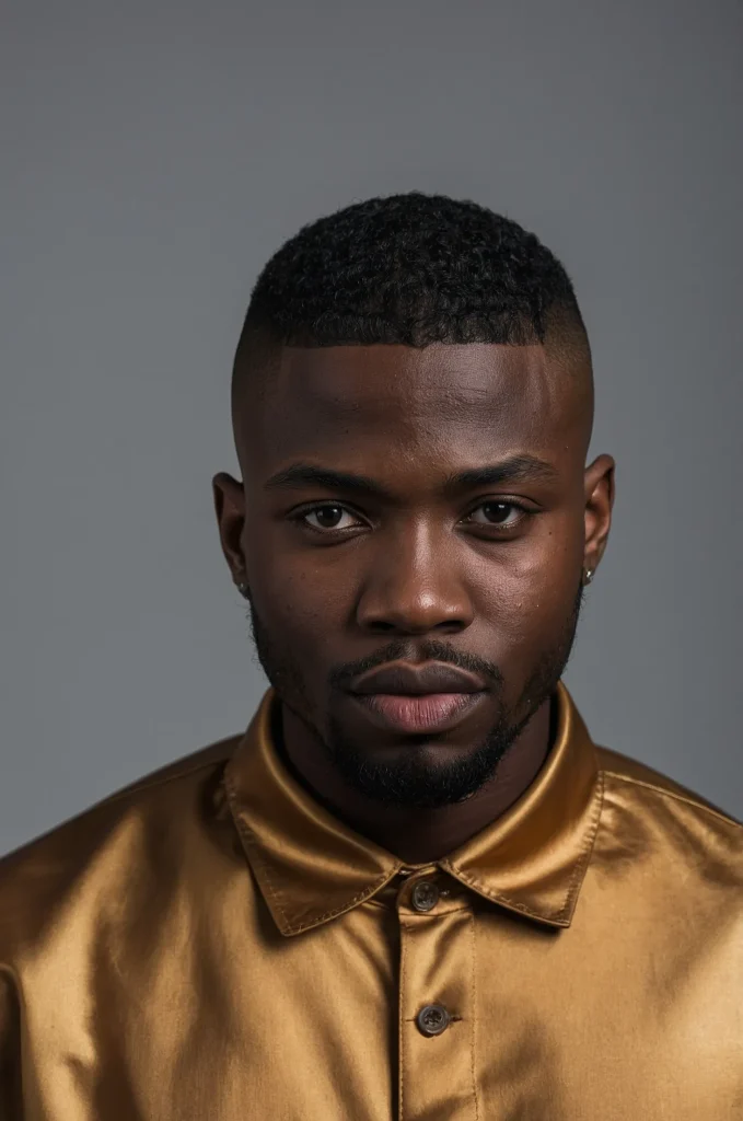 Skin Fade EdgarUltrarealistic photo of a sing