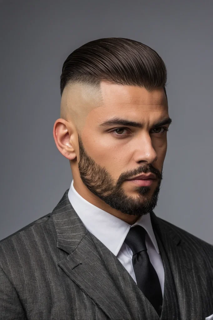 Slick Back Top Bald FadeSlick straight top h ()