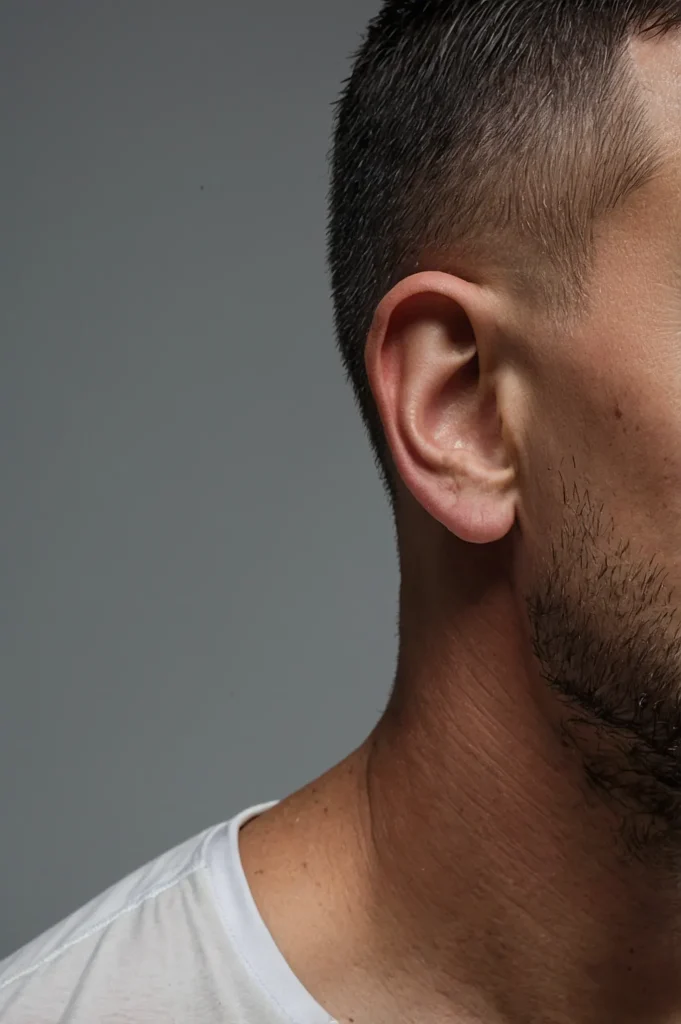 Straight French Crop with Taper FadeA man wit