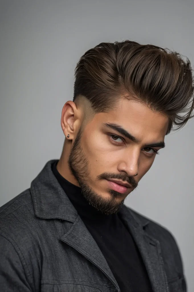 Straight Hair Undercut with Low TaperA man wi